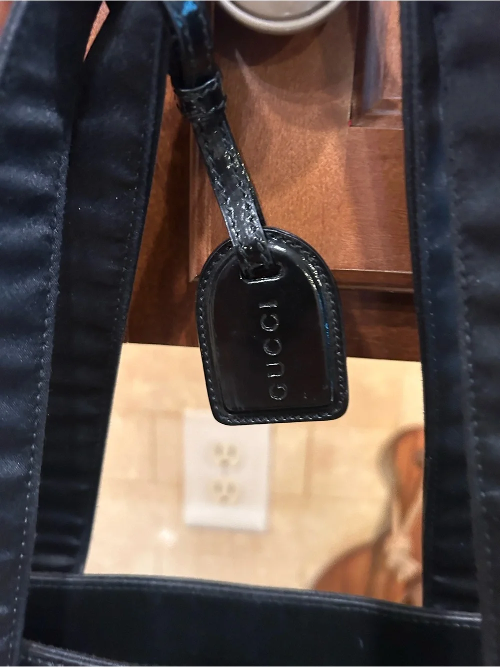 GUCCI Handbag Tote Bag Nylon Black